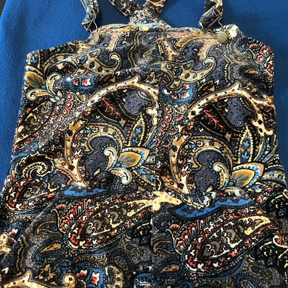 Patterned Corduroy Overall Dress - Picture 2 of 8
